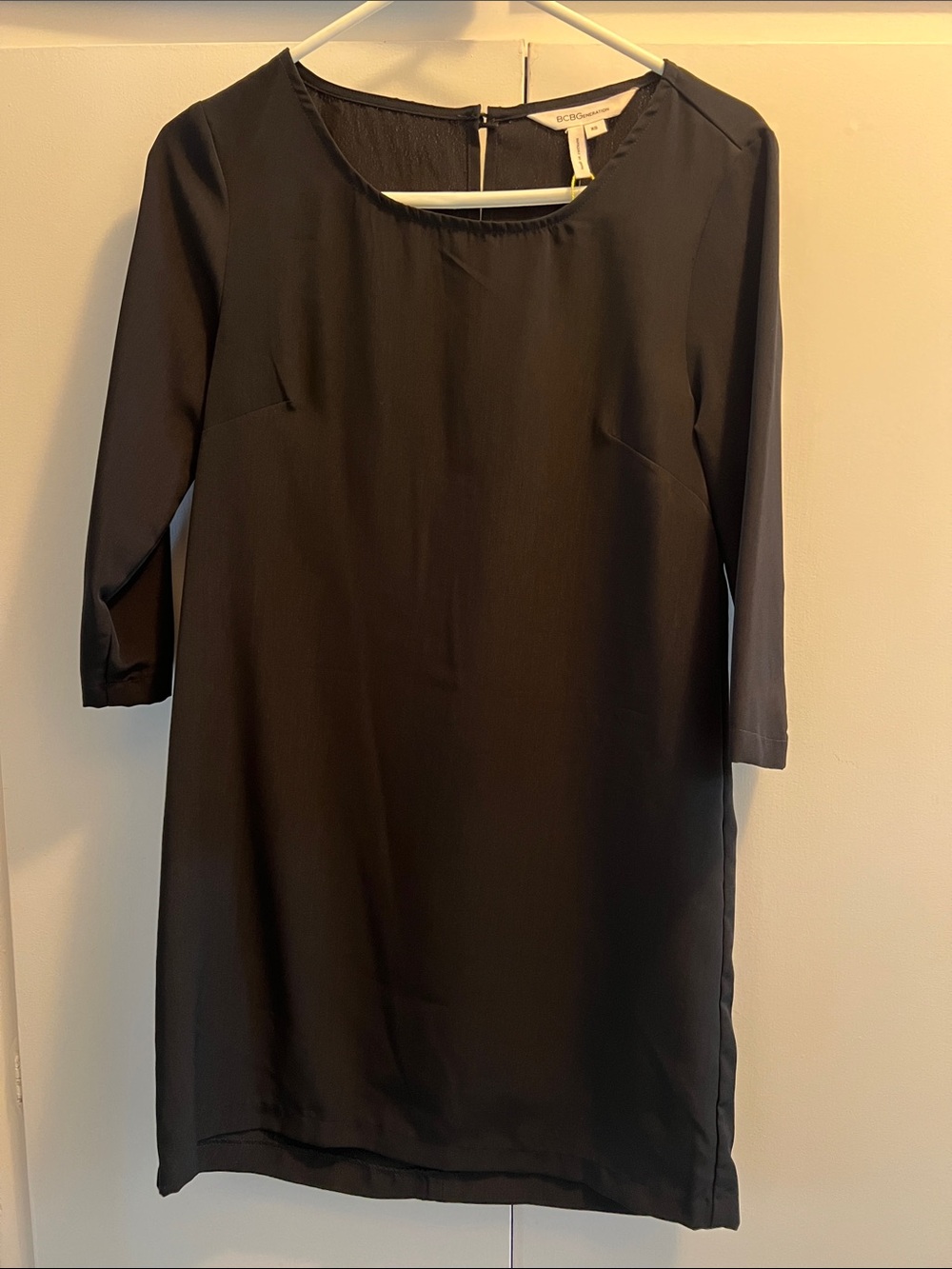 BCBGeneration Black Long Sleeve Shift Dress